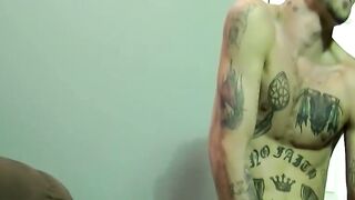 UNLEASH THE FURY Tattooed Twink Obliges Elderly Dom with Unbridled Cock Worship!