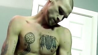 UNLEASH THE FURY Tattooed Twink Obliges Elderly Dom with Unbridled Cock Worship!