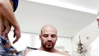 UNREAL! Blonde Bombshell Gets CREAMED by Insatiable BRUTE  Double Cock Delight!