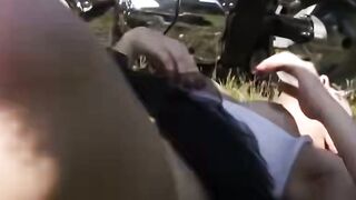 Simones Sizzling Motorcycle Mayhem Caught in the Act of Desperation!