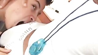UNBELIEVABLE LATINO ANAL SLUT CUMS WHILE BEING FURIOUSLY ANAL RAMMED BY A GIANT COCK