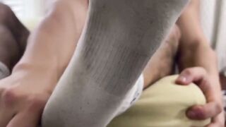 Giant guy Maui lays on the couch showing his smooth size fifteen feet