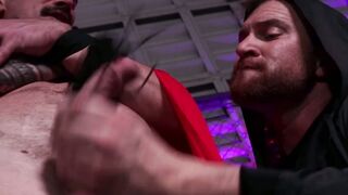 BRAD CONNORS UNLEASHES HIS SUPERHERO SATISFYERS ON BAXTER JAMES HELPLESS BEHIND