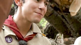 DOUBLE THE ACTION Scoutmasters Adam Snow and Tyler Saint Unleash a TWISTED CumFilled Nightmare on Damien Grey and Zack Dean!