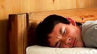 Jocks and twinks make guy suck their cocks and stroke them
