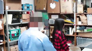 Mall Mayhem Teenage Shoplifter Gets Jailed  Jizzed by 2 Hunky Security Guards!