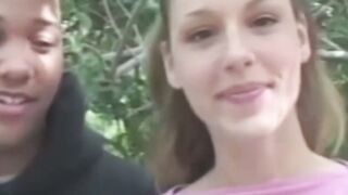 PARK BANG virgin Lauren Gets Destroyed by a Massive BBC in Public!