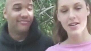 PARK BANG virgin Lauren Gets Destroyed by a Massive BBC in Public!