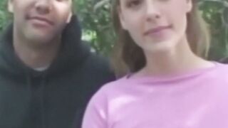 PARK BANG virgin Lauren Gets Destroyed by a Massive BBC in Public!
