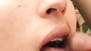 Skinny amateur twinks have an outdoor cock sucking session