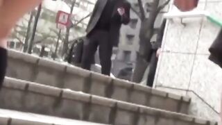 IRONY ALERT! Japanese Sweethearts in Naughty Distractions  Caught on Camera Without a Clue!