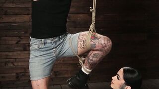 VICTIM SELECTED Tattooed Dominatrix Leigh Raven Unleashes BEAST MODE on Submissive James  WATCH TILL THE END FOR THE ultimate EXPLOSION!