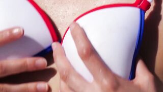 Insatiable MILF Bonanza Latina Bombshell  Blonde Cutie Sizzle in Sizzling Beach Sex Fest!