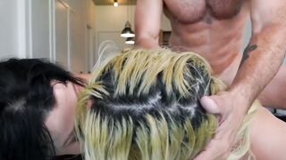 INSANE Threeway Orgy Watch Nadia White and Lilith Moaningstar DUPLICATE and SWAP her BETAMALE in a MindBlowing Satisfyers threesome