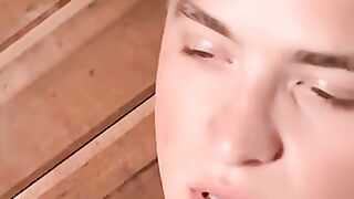 BLAZING JITNEY Justin Blake Unleashes a Smoking Hot Load Gun on His Chiseled Chest!