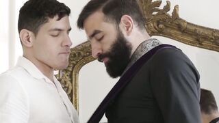 UNBELIEVABLE LEANDROS BRUTALIZES BASTIAN  MASSIVE COCK DOMINATES SUBMISSIVE HUNK!