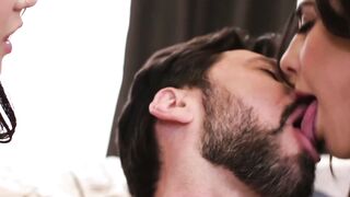 UNBELIEVABLE CONVO IN THE BEDROOM Kylie Rocket Takes Your Hard Cock While Her BFF Lulu Chu Blows YouRAW
