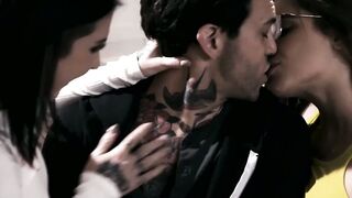 Tattooed Temptresses Tear Up Innocent Twink  Creampied by 3 Hot Cunts