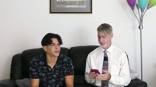 LATINO SIRENS Julian Jaden GETS HIS ASS HANDLED by Corporate Dictator Richard Lennox  SPANKED, BUCKLED, and BENDS to His CEOs WILL in a Nursing Room of Discipline!