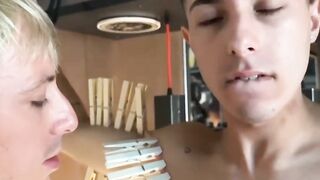 Smooth sub Jonny Montero takes steamy hot kinky pleasures from his dominators