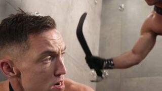 ROMAN TODDS CUMDRINKING SLAVE Ethan Sinn Swallows Everything in Brutal Bondage Fuck!