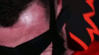 Restrained Gio Carrera eagerly obeys to his perv captor Marco Lorenzo