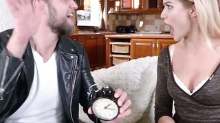 MOANING IN REVERBERATION Blonde Cutie Cherry Kiss Loses Mind as Young Tutor Unleashes Feral Desires!