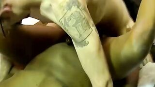 UNLEASH THE BEAST Tattooed Nerds Savage Anal Rodeo with Huge Black Stud!
