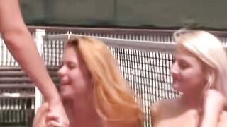 UNCUT  Blonde Bombshell Gets DESTROYED by Her Younger GF in a SCREAMINGLY HOT Threesome!