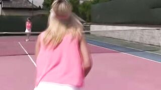 UNCUT  Blonde Bombshell Gets DESTROYED by Her Younger GF in a SCREAMINGLY HOT Threesome!