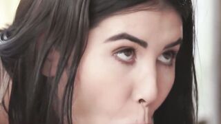 MESSY FACIAL FEAST  Brunette Cutie Dee Gets Destroyed by Insatiable Beasts Load in Reverse Cowgirl Frenzy!