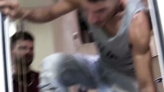 BATHROOM BREAKIN BOYFRIENDS 3WAY BRAWL BRUTALITY!