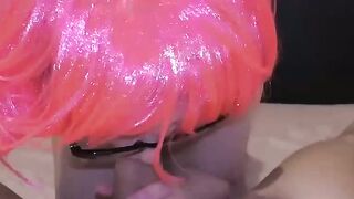 MINDBLOWING BLowjob CONTAINMENT BREACH! Miss Pink Devours Rule Mansticks xD to the Brim with Her Insatiable Hungry Throat!