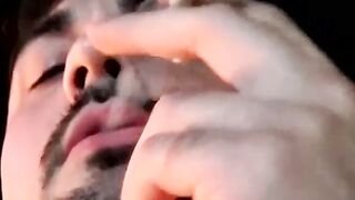 Smoker Mason Lear Satisfies His Giant Cock in a Smoking Hot Solo Session