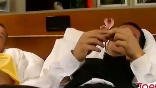 Horny amateurs exchanging blowjobs and fucking assholes