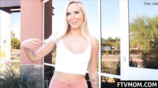 Outdoors MILF masturbation