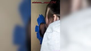 Alabama PAWG Wifey at the Glory Hole enjoying some more