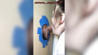 Alabama PAWG Wifey at the Glory Hole enjoying some more