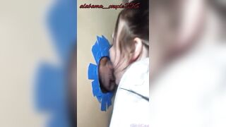 Alabama PAWG Wifey at the Glory Hole enjoying some more