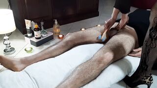 Dick Grind with Nailed and Jizzed. Masseuse Babe Butt, High