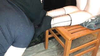 My Bf Smell, Sniff, Lick my new Ebony Socks after