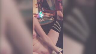 Smoke and Squirt / Dildo makes her Wet the Floor!