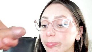 Naughty Nerdy Babe Squirts and Screams as She Gets Destroyed by a Hungry Monster