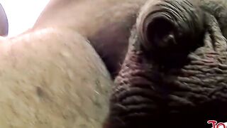UNBELIEVABLE STRAIGHT EXPERIENCE  10 INCH UN CUT COCK gets DEEP THROATED