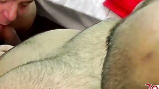 UNBELIEVABLE STRAIGHT EXPERIENCE  10 INCH UN CUT COCK gets DEEP THROATED