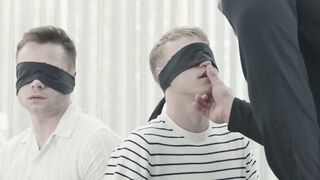 BEND OVER AND SQUIRM! Watch as Newbie Twinks Andrew Connor and Noah White Get DESTROYED by theHungry Nik Fros in this Explicit Cuckolding Scene!