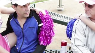 Stealing the Show Cheer Captains Trade Dads for Backdraft at Spirited Practice