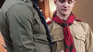 Insatiable Scout Leader Devours Innocent Nathan A Carnal Office Rampage!