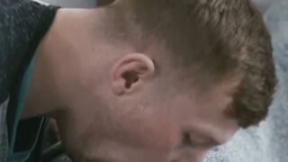MINDBLOWING DEEP THROAT ACTION! Sexy Tattooed Hunk Zach Covington gets DEVASTATED by BBC Stallion Marquee DAngelo!