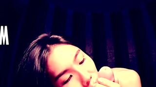 UNBELIEVABLE SPONTANEOUS ORGASM! Asian Tranny BLOWJOBS Her Way to ANAL BLISS!
